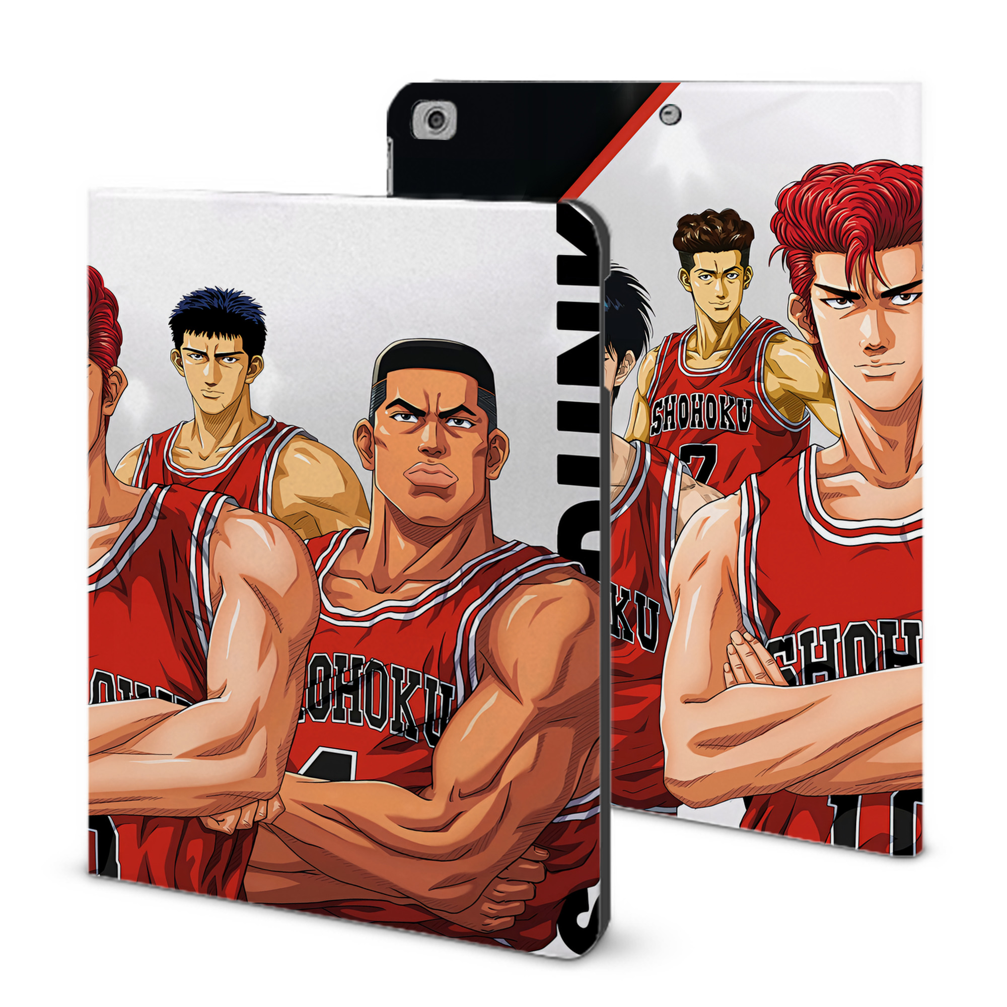 （画像用） SLAM DUNK／スラムダンク IPad ケース ブック型 PUレザー TPU 耐衝撃 軽量 薄型 ペン収納なし 全面保護 IPad 各モデル対応
